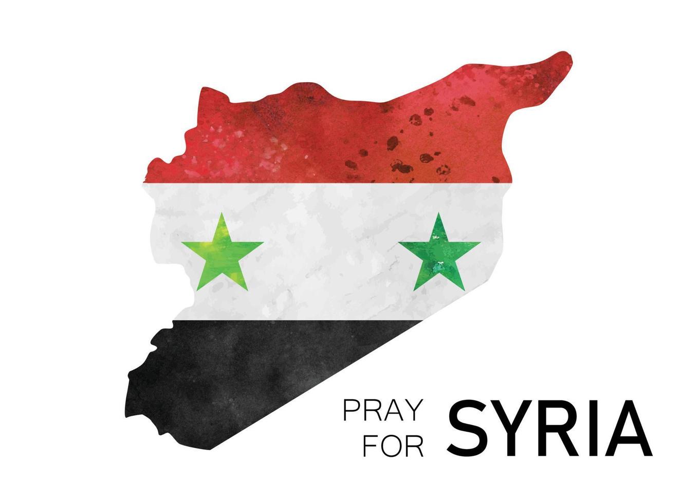 beten zum Syrien, Erdbeben Katastrophe im Syrien, Karte von Syrien Vektor Illustration