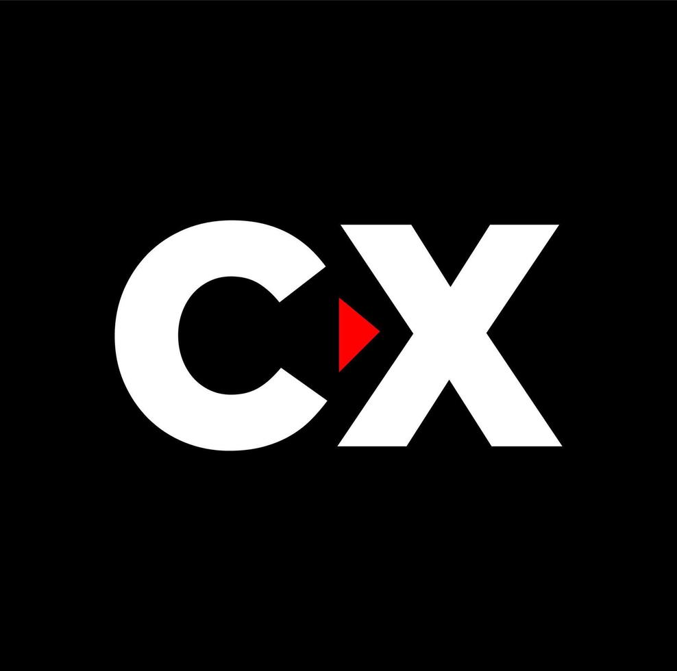 cx Unternehmen Name Initiale Briefe Monogramm mit abspielen Symbol. cx Symbol. vektor