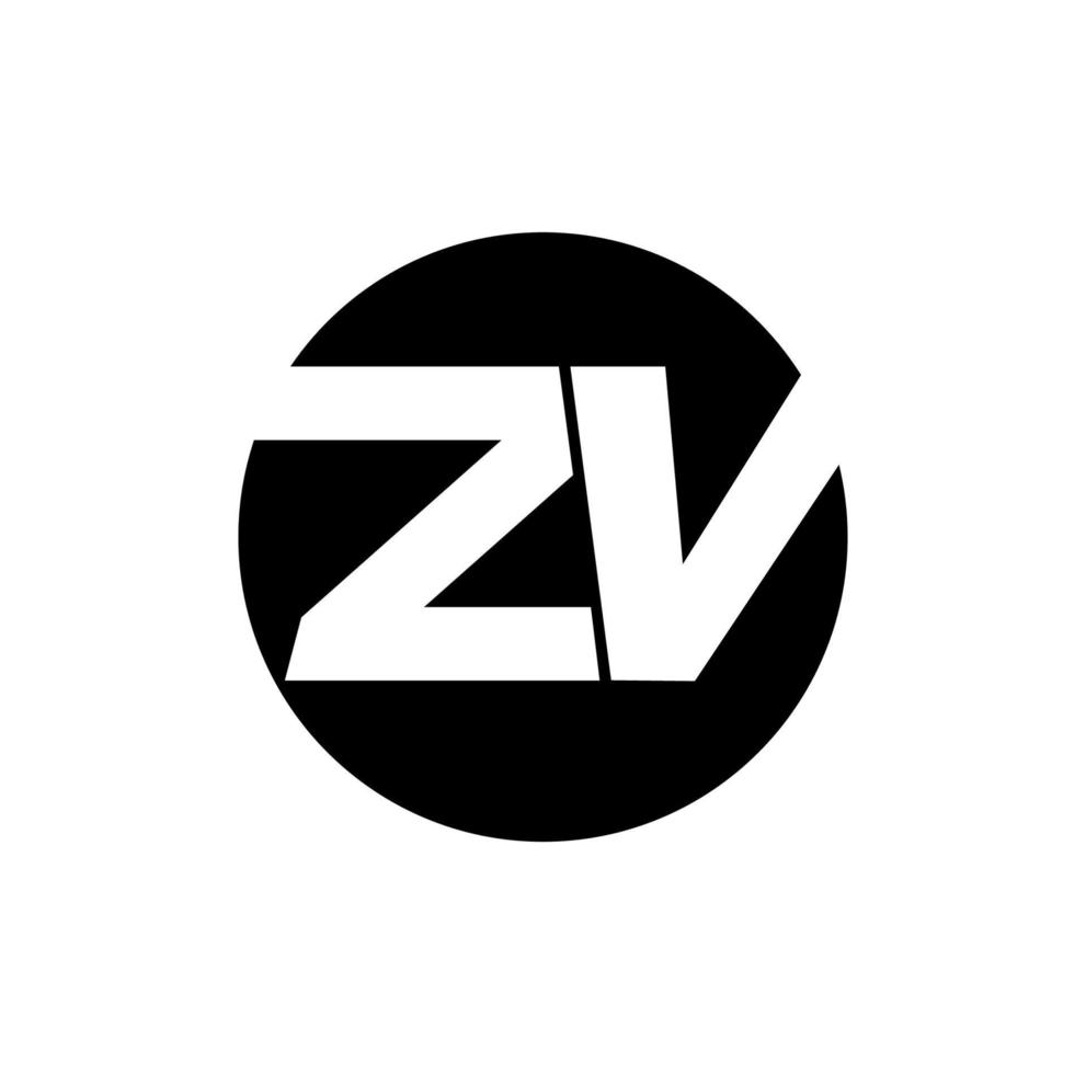 zv företag namn första brev monogram. zv brev vektor ikon.