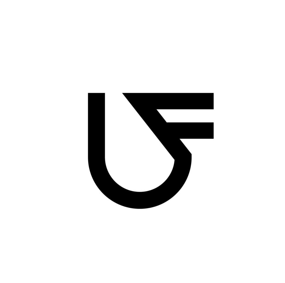 uf Unternehmen Name Initiale Briefe Symbol. uf Monogramm. vektor