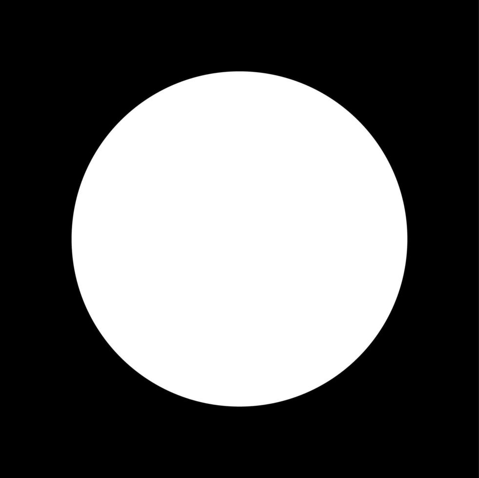 Weiß runden auf schwarz Hintergrund. Weiß Punkt. vektor