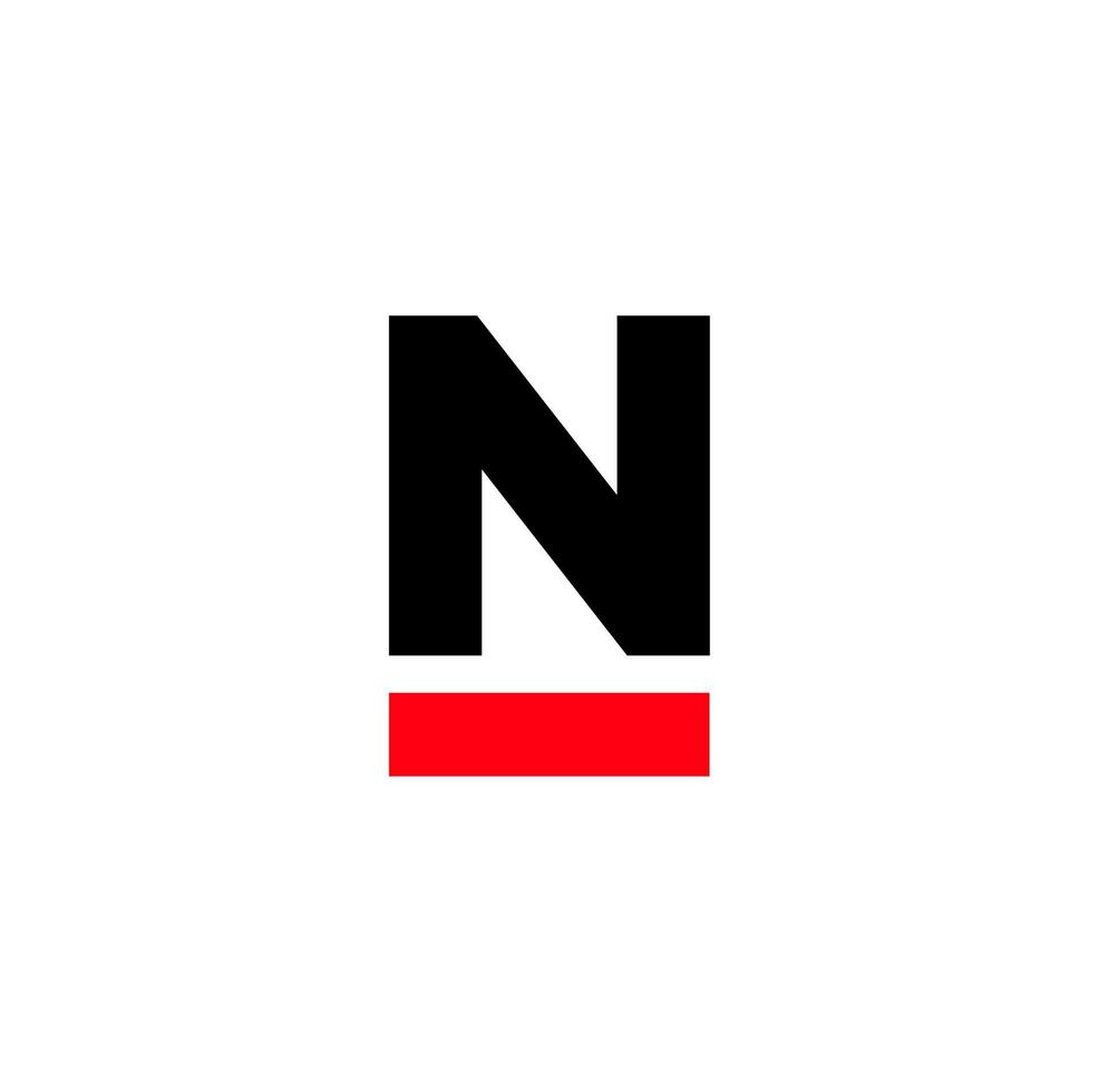 n Unternehmen Name Initiale Brief Symbol. n Monogramm. vektor