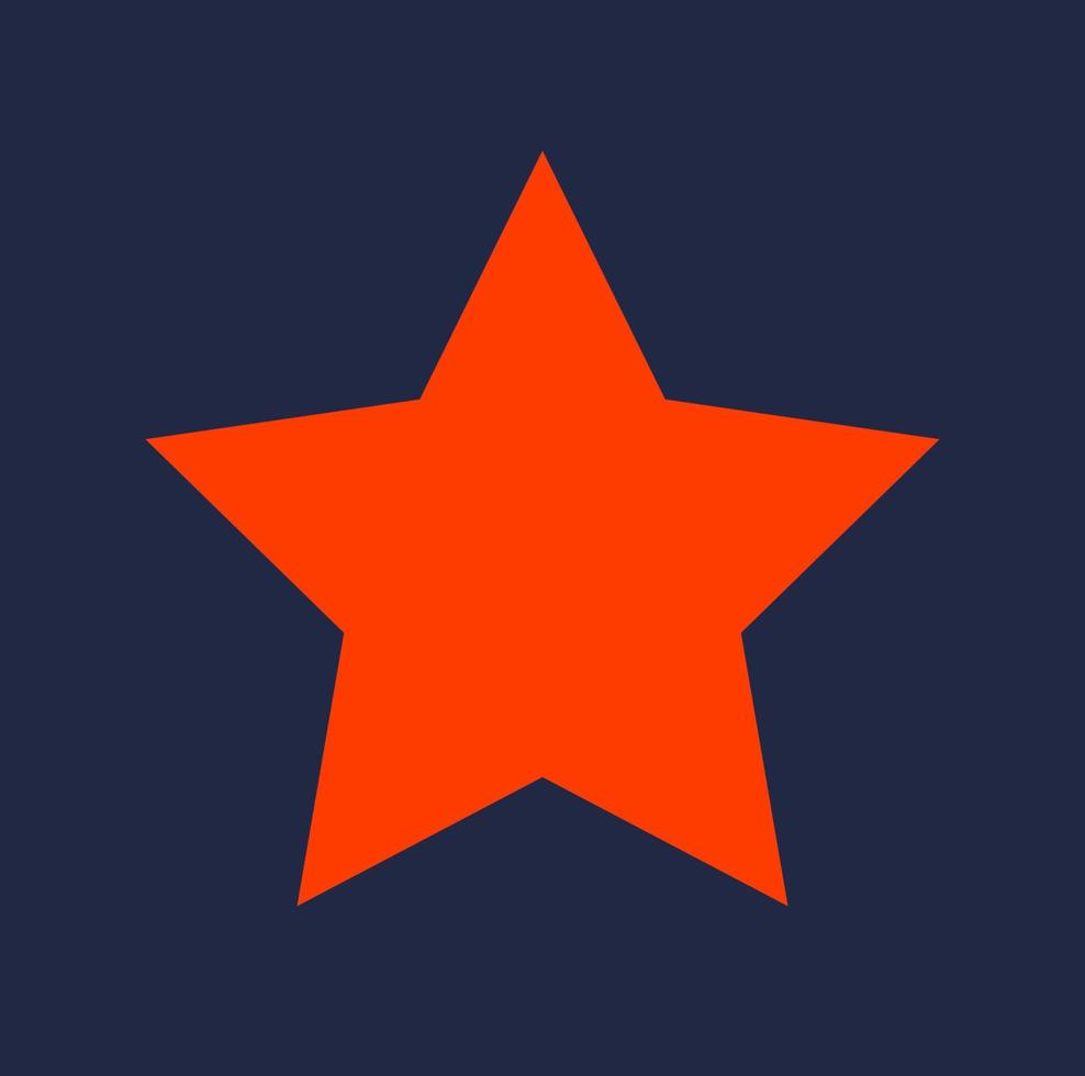 Orange Star Vektor Symbol. isoliert Orange Symbol.