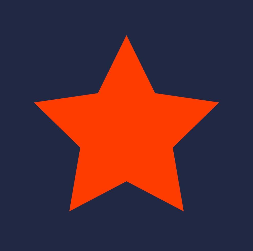orange stjärna vektor ikon. isolerat orange symbol.