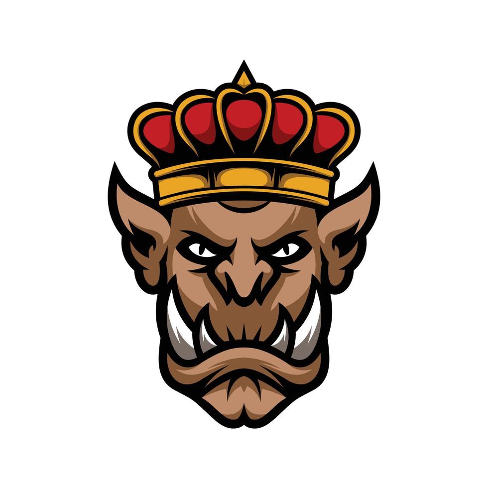troll kung maskot logotyp design vektor