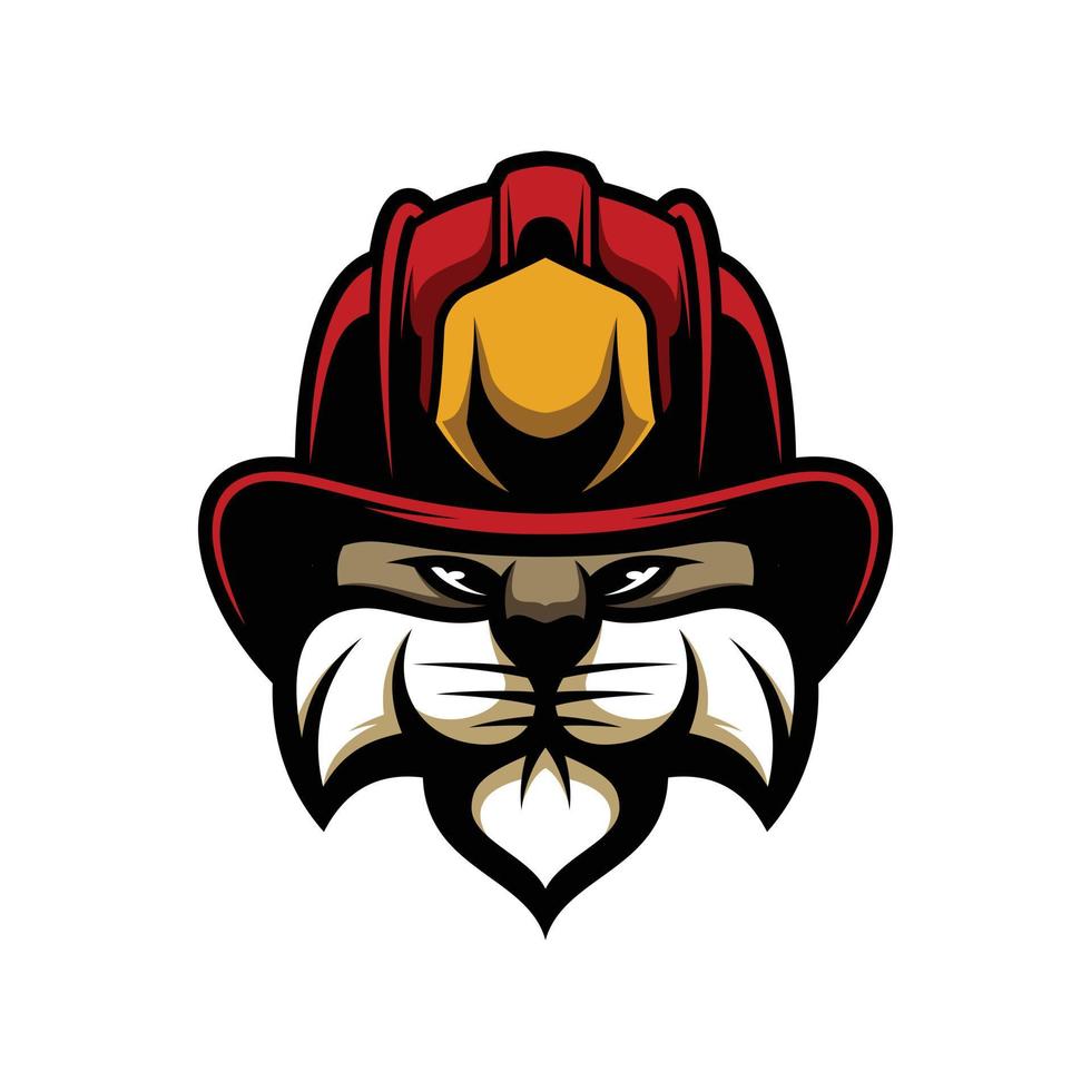 katt brandman maskot logotyp design vektor