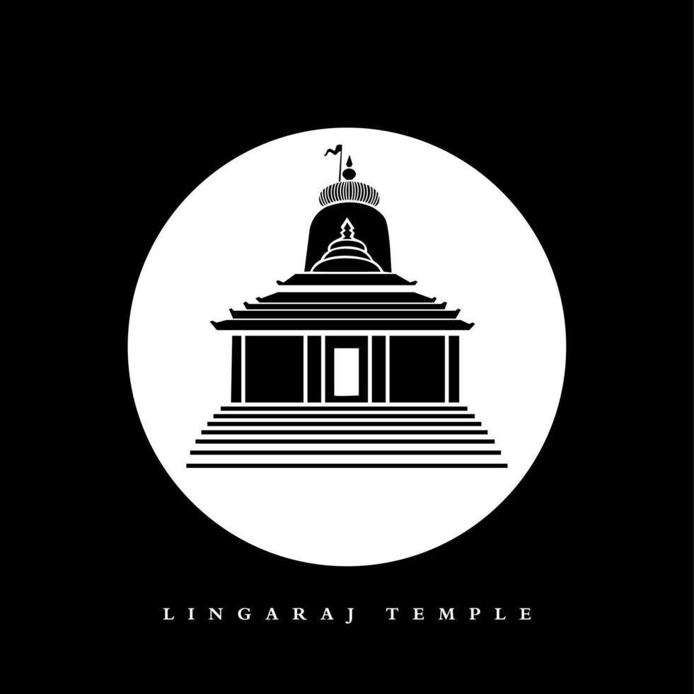 lingaraj tempel, bhubaneswar vektor ikon. herre lingaraj mahadev mandir ikon.