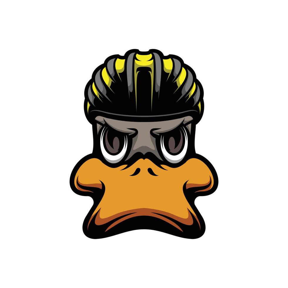 Anka cykel maskot logotyp design vektor