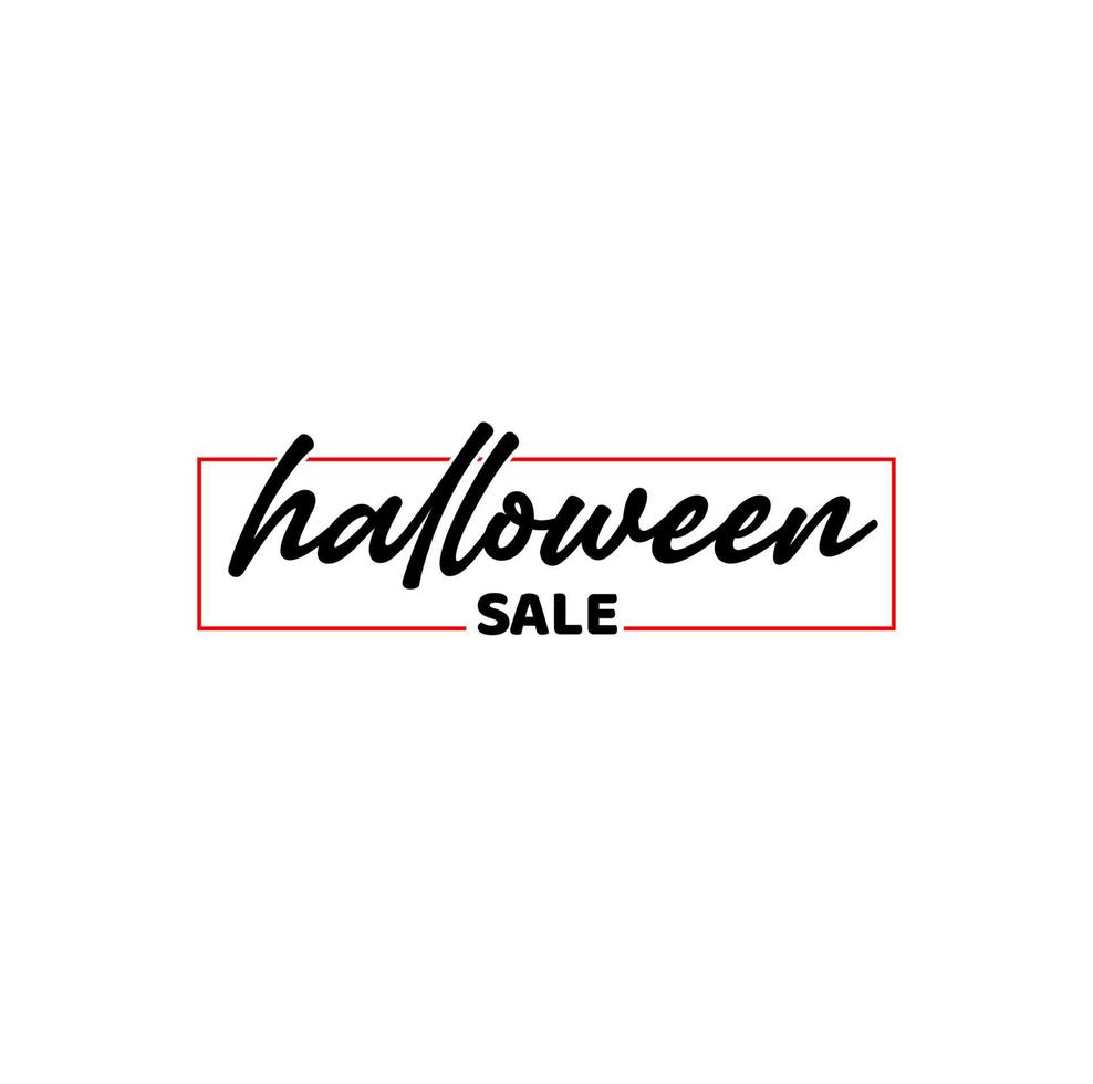 Halloween Verkauf Typografie Einheit. Halloween Beschriftung Logo. vektor