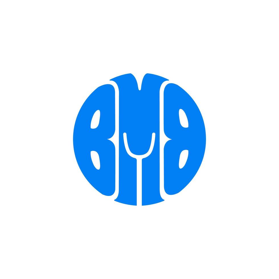 bmb Unternehmen Blau Monogramm. bmb Typografie Logo. vektor