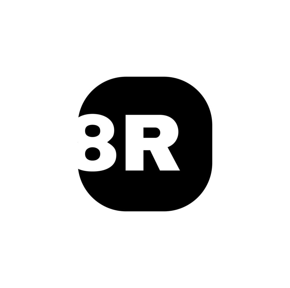 8r typografi vektor enhet ikon. 8r företag namn illustration symbol.