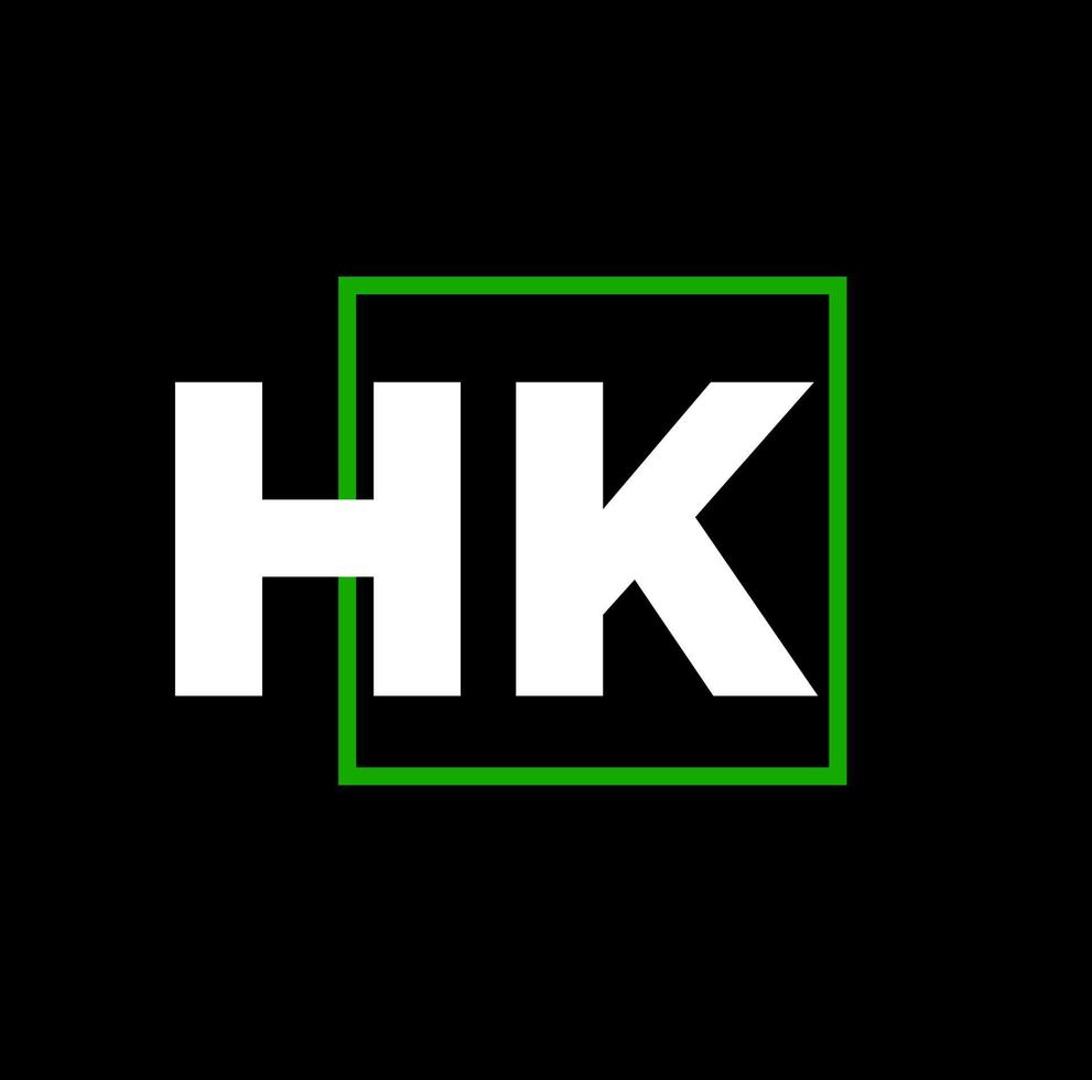 hk företag namn första brev monogram. hk vektor ikon.