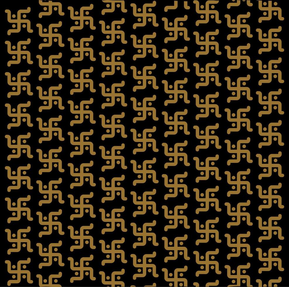 golden Hakenkreuz Vektor Symbol Muster auf schwarz Farbe. heilig Hakenkreuz Hintergrund.