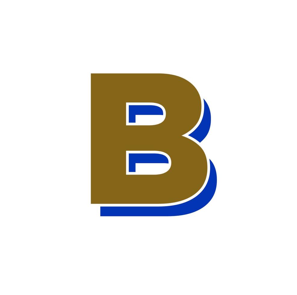 3d golden b Vektor Symbol. b Marke Name Symbol.