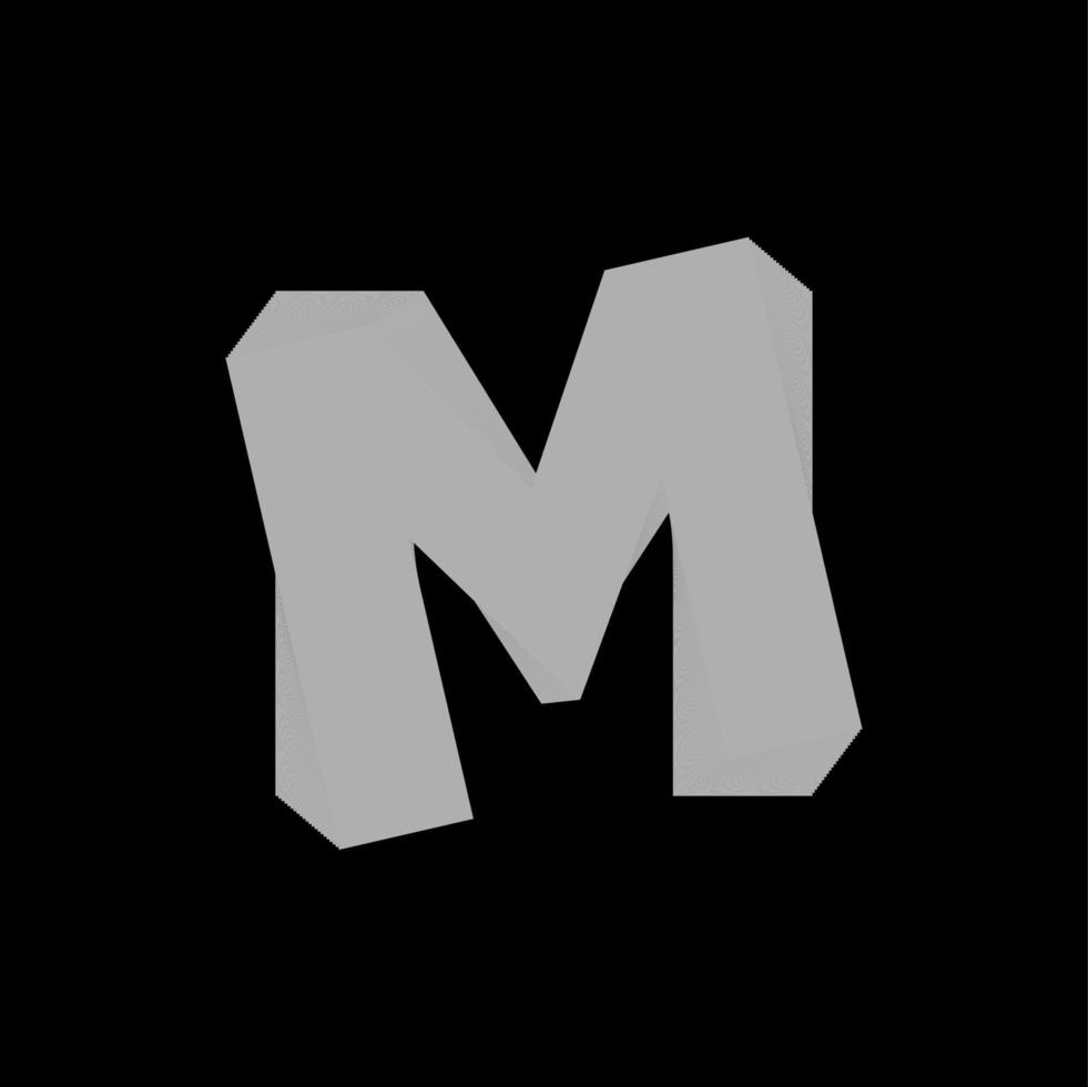 m Art Symbol. m Brief Initiale Logo. vektor