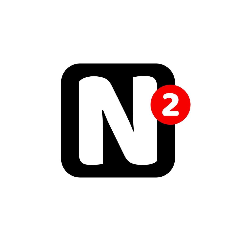 n2 Marke Symbol. n2 Unternehmen Name Initiale Briefe Monogramm. vektor