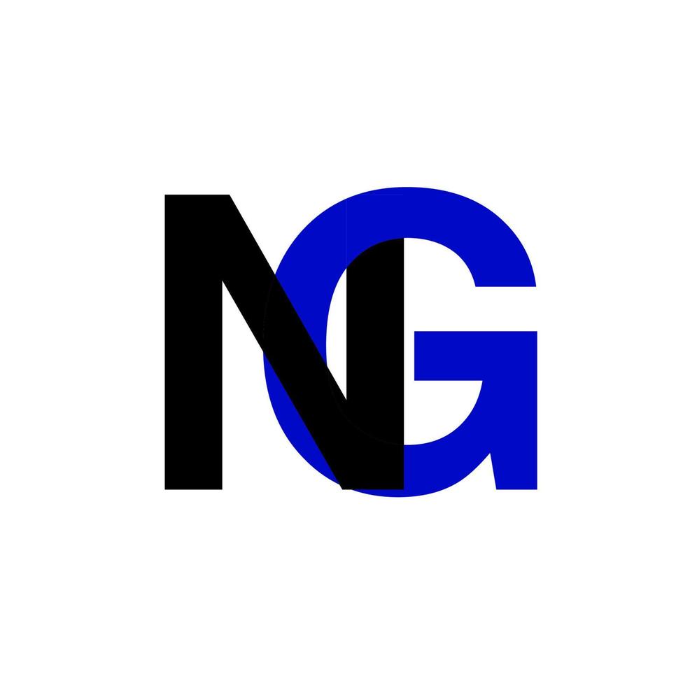 ng företag namn första brev monogram. ng varumärke ikon. vektor
