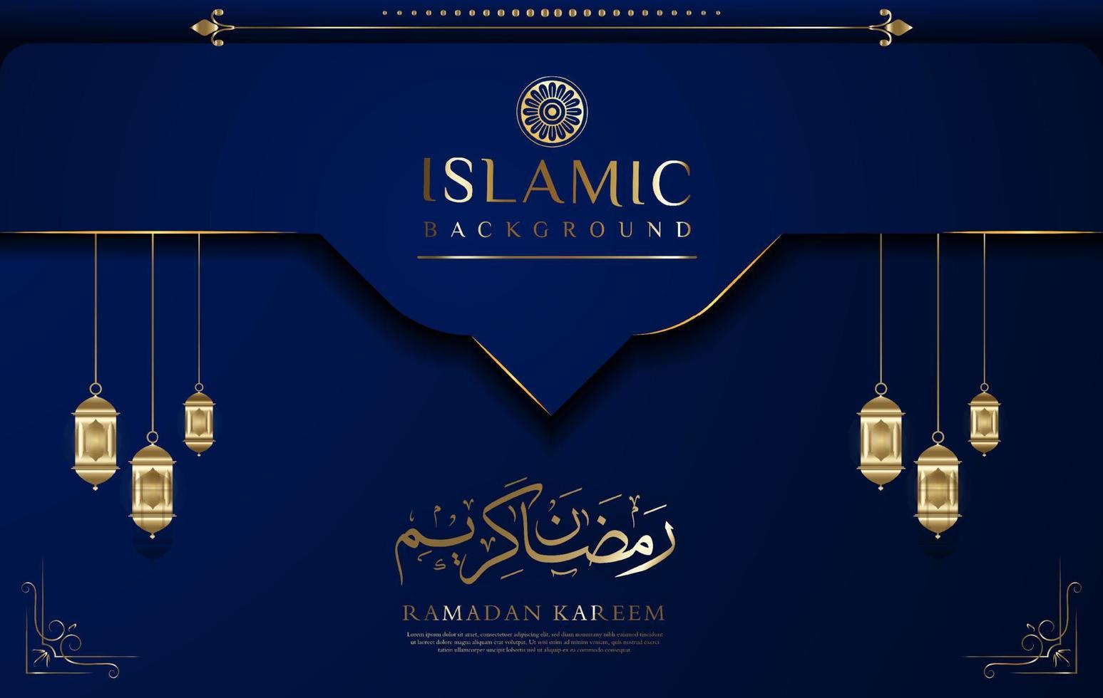 ramadan kareem i lyx stil med arabicum kalligrafi bakgrund vektor