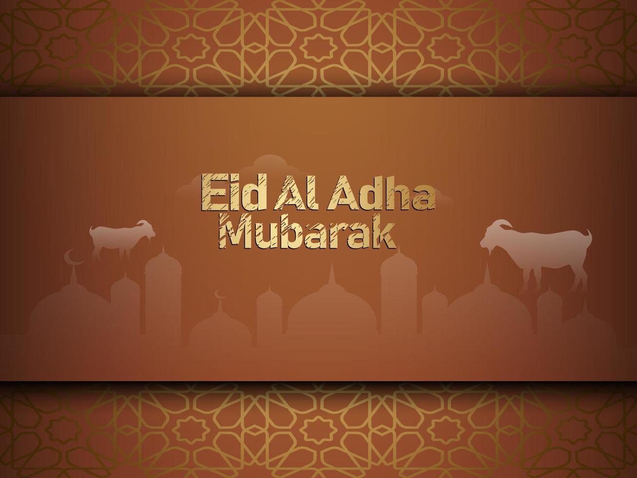 eid mubarak elegant baner och bakgrund vektor