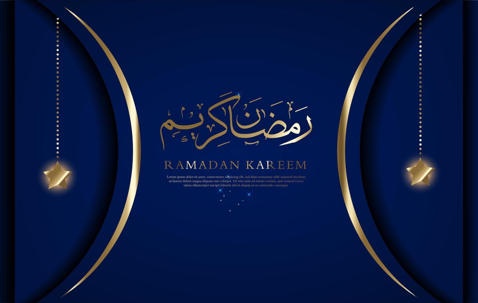 ramadan kareem i lyx stil med arabicum kalligrafi vektor