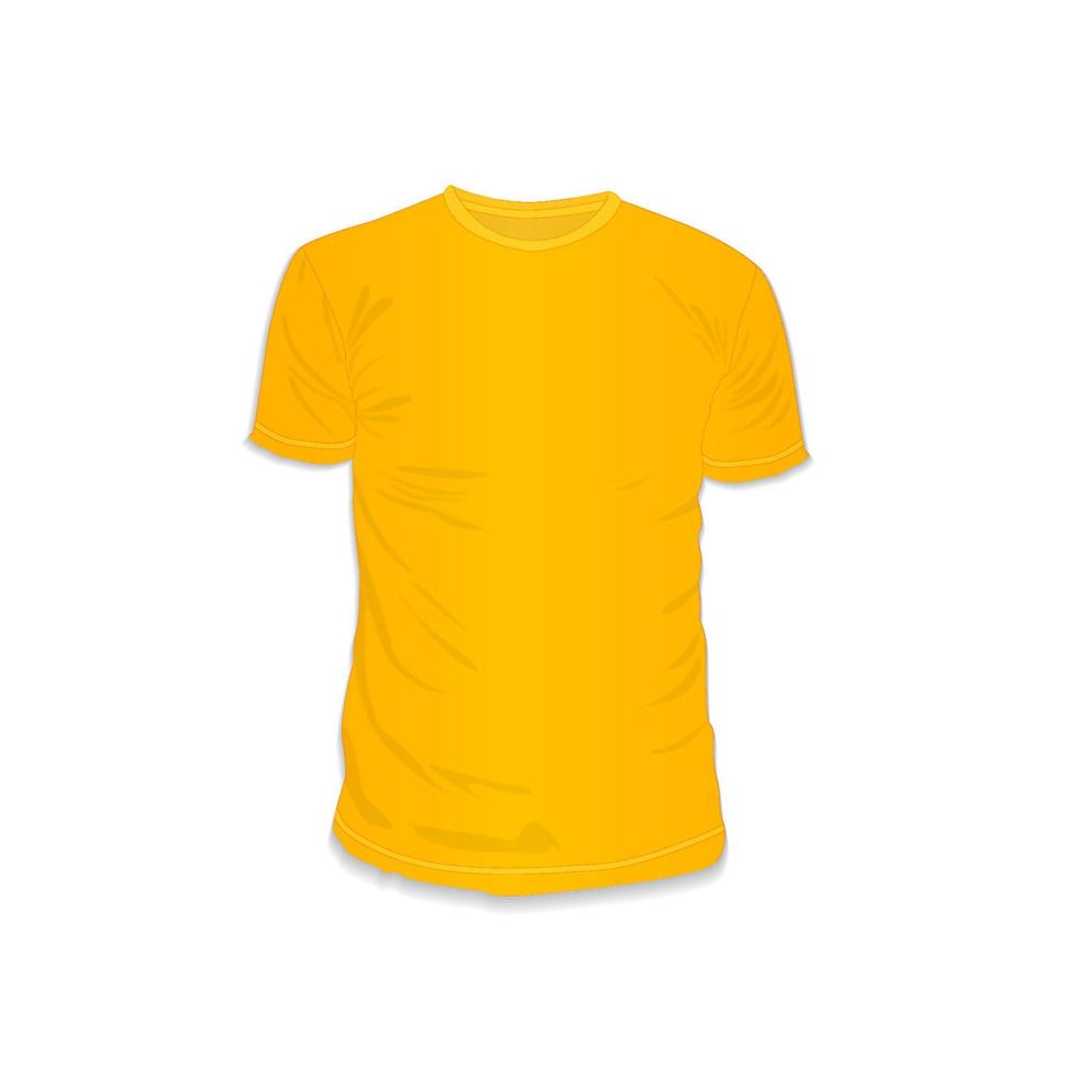 leeren Gelb T-Shirt Vektor Vorlage