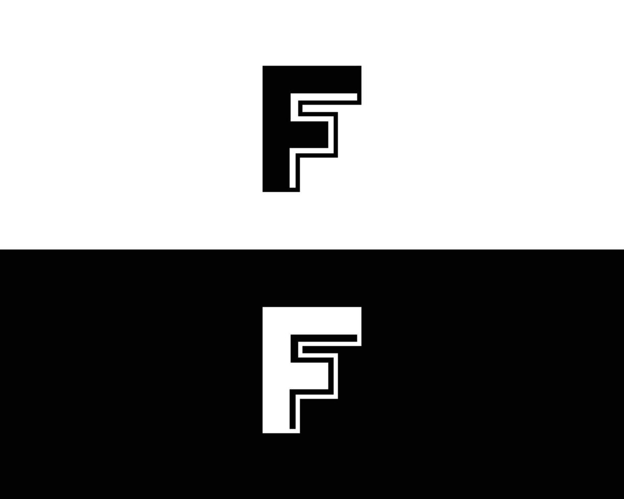 brev f logotyp ikon aning design begrepp vektor