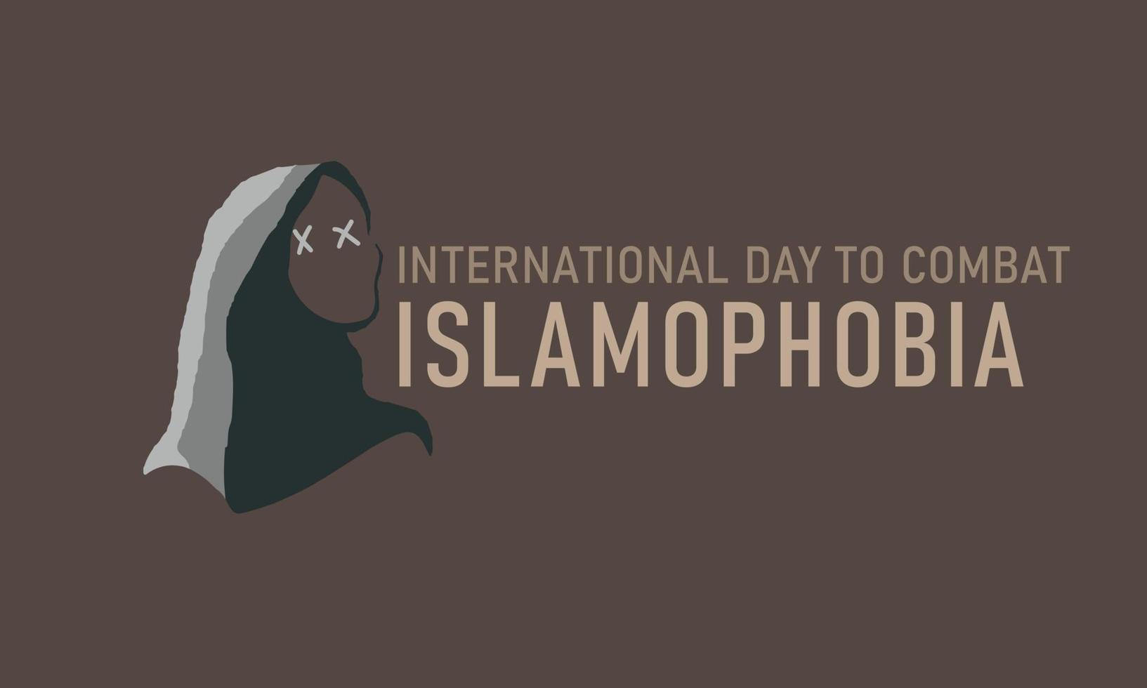 International Tag zu Kampf Islamophobie Poster Design vektor