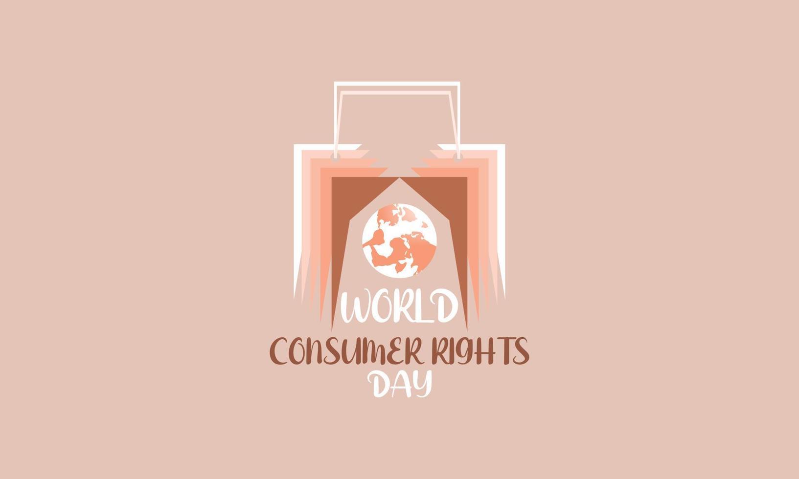 Welt Verbraucher Rechte Tag Vektor Illustration. geeignet zum Gruß Karte Poster und Banner. 15 März