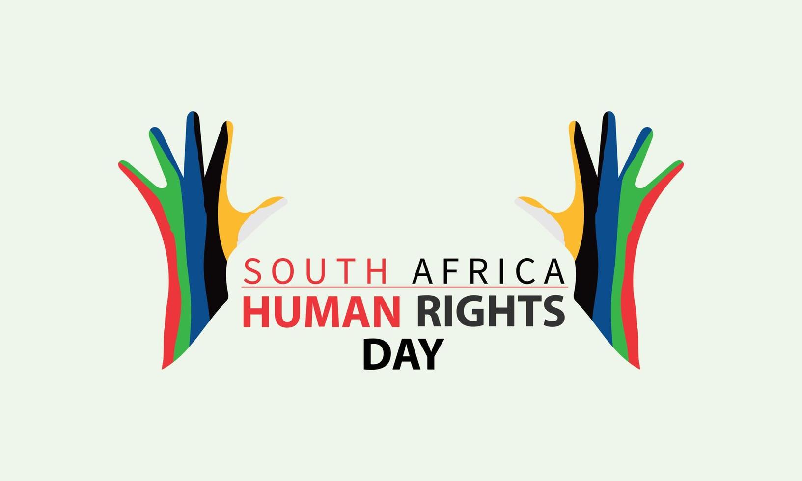 söder afrika mänsklig rättigheter dag. Mars 21. för hälsning kort, affisch, baner, mall vektor