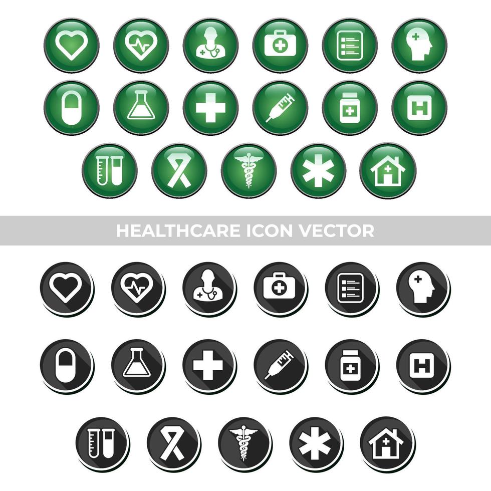 uppsättning av hälsa vård ikon och symbol. vektor eps 10.