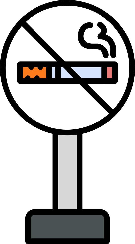 Nej rökning tecken styrelse vektor ikon