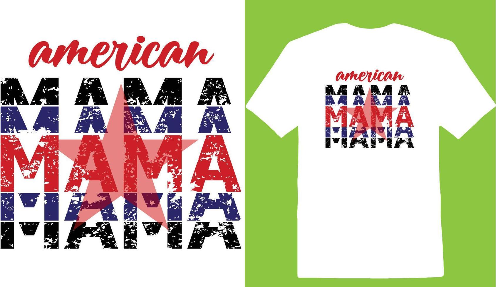 amerikan mamma svg png, 4:e av juli svg t-shirt vektor