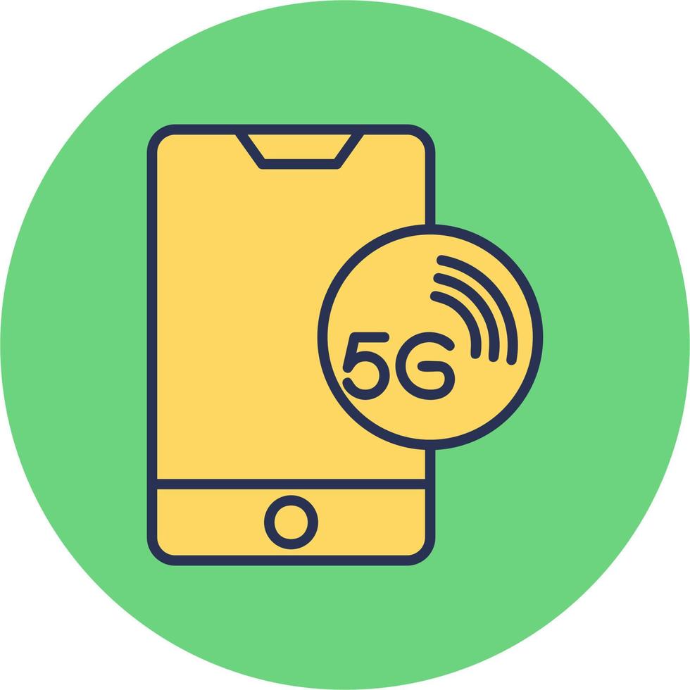 5g nätverk på smartphone vektor ikon