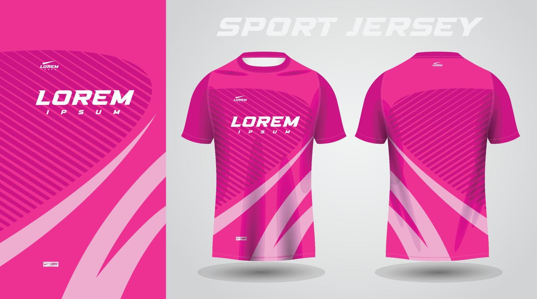 rosa skjorta fotboll fotboll sport jersey mall design attrapp vektor