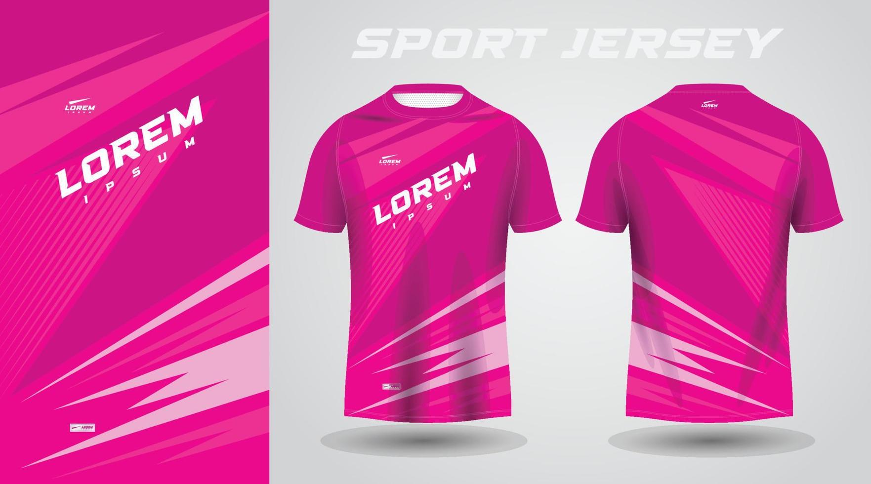 rosa skjorta fotboll fotboll sport jersey mall design attrapp vektor