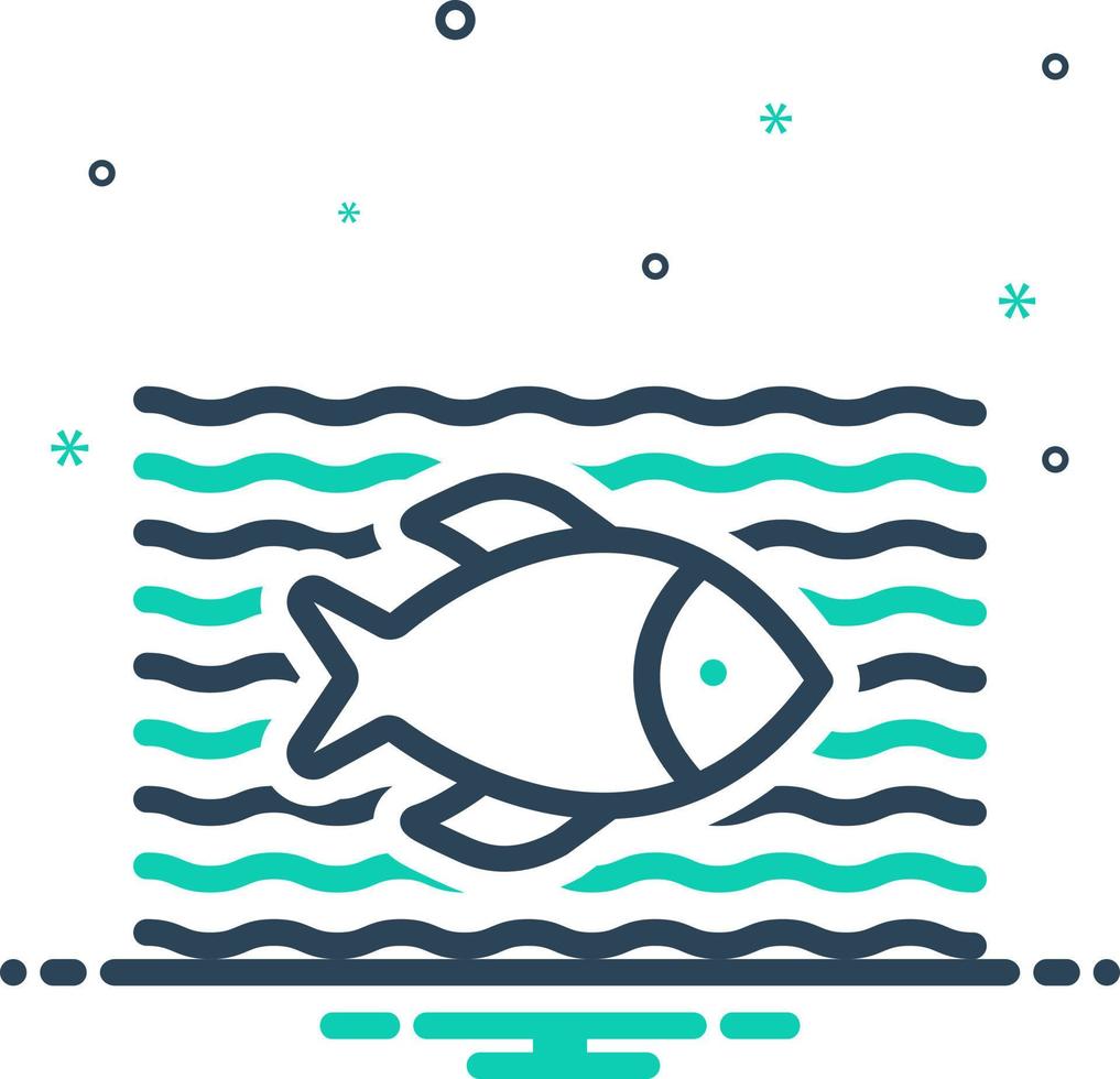 mix -ikon för fisk vektor