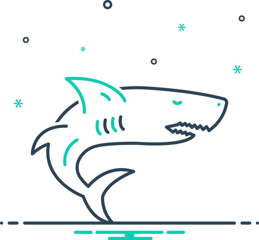 blanda ikon för haj vektor