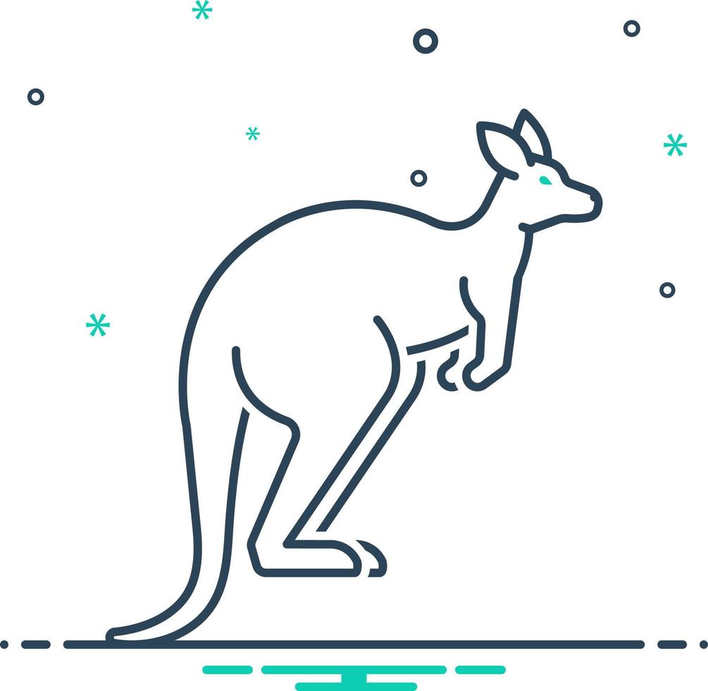 mix ikon för känguru vektor