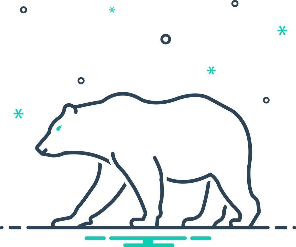 mix -ikon för björn vektor