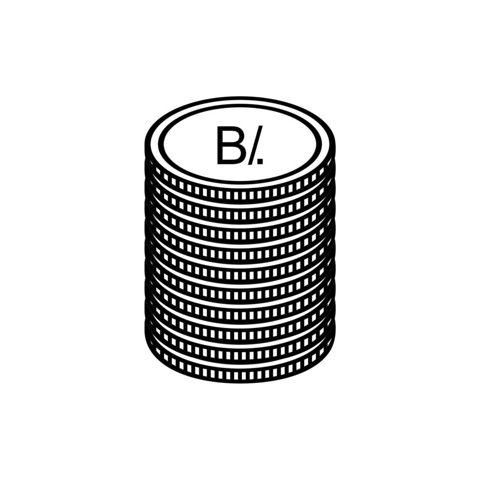 panama valuta symbol, panamansk balboa ikon, pab tecken. vektor illustration