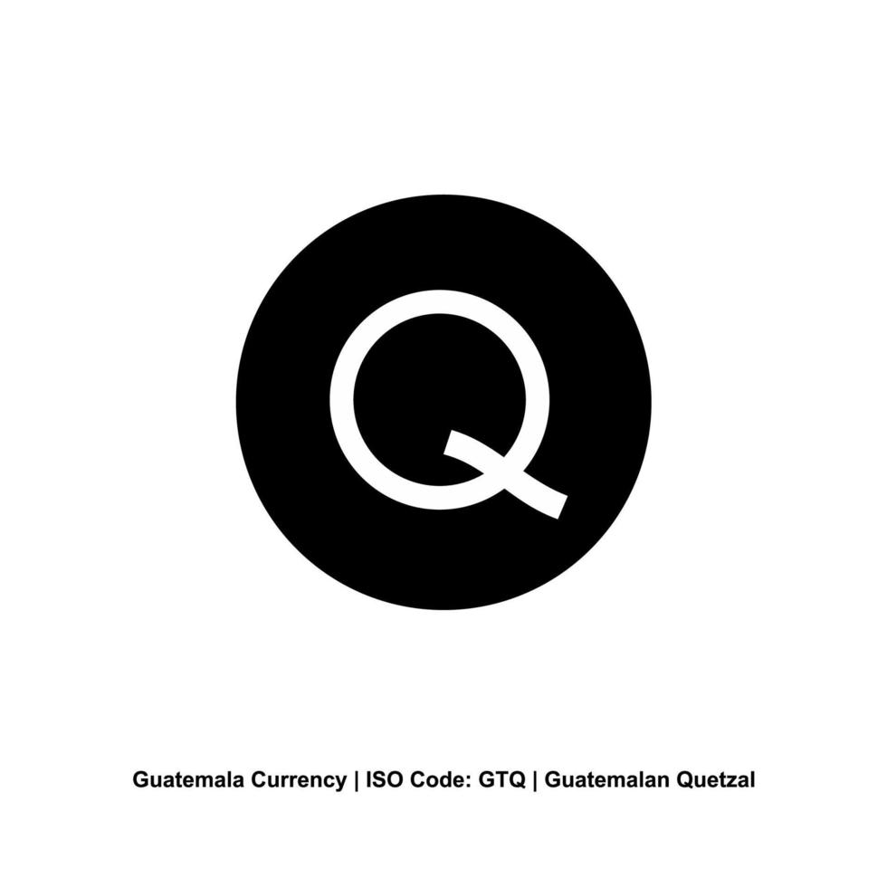 Guatemala Währung Symbol, guatemaltekisch Quetzal Symbol, gtq unterzeichnen. Vektor Illustration