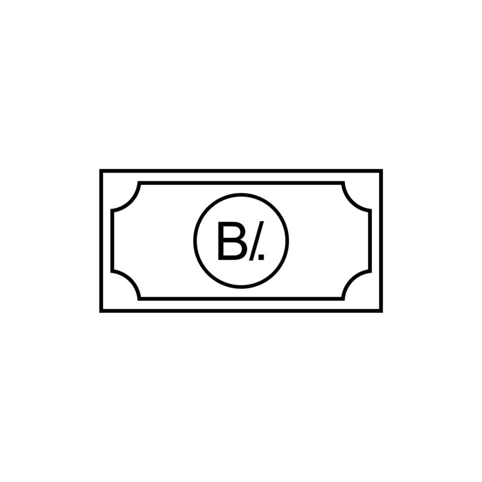 Panama Währung Symbol, panamaisch balboa Symbol, pab unterzeichnen. Vektor Illustration