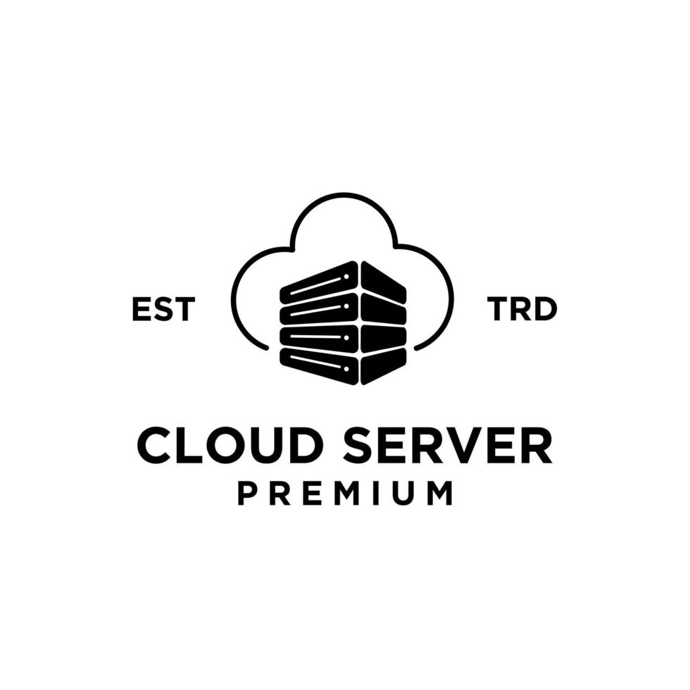 moln server logotyp ikon design illustration vektor