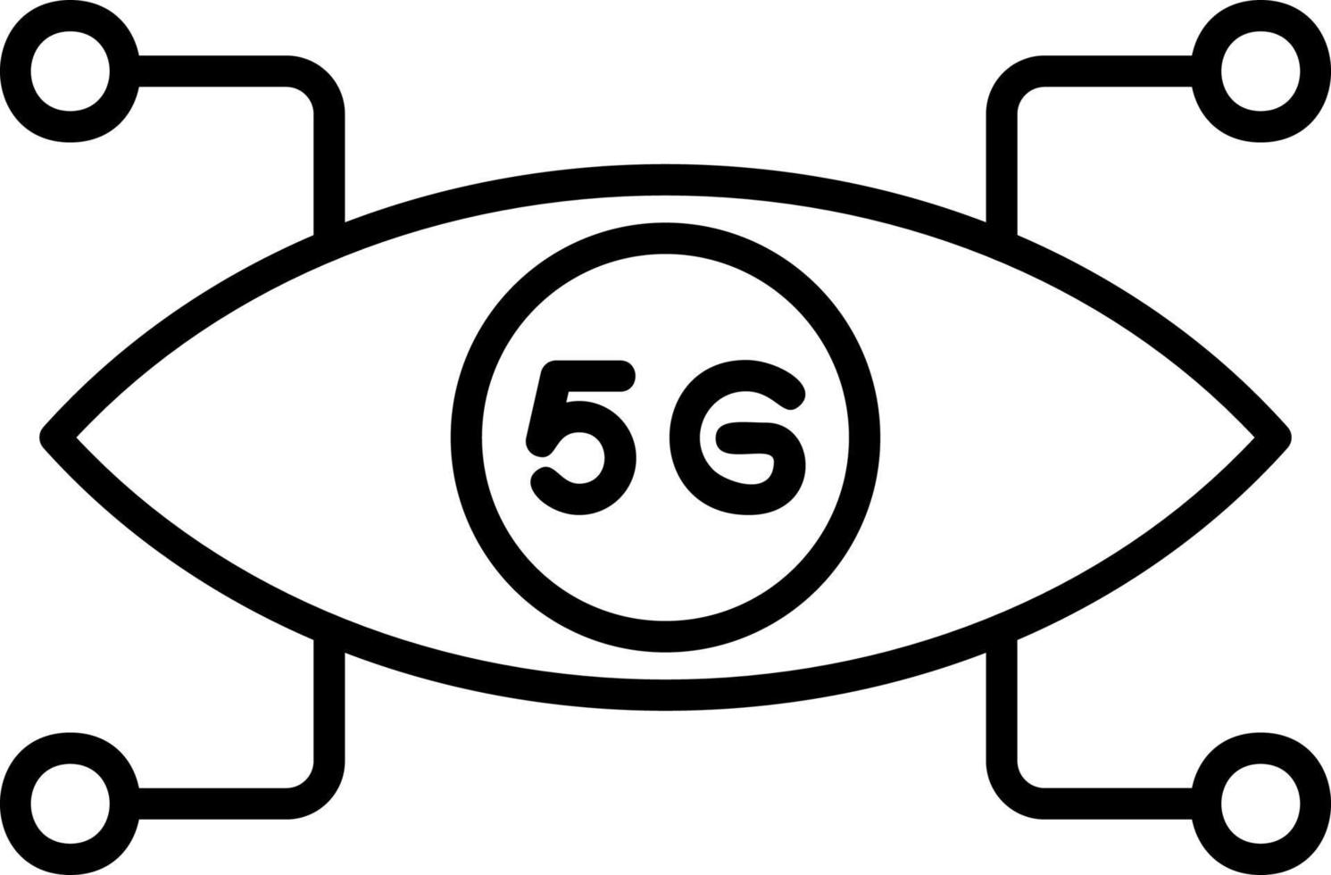 Cyberpunk Auge Vektor Symbol
