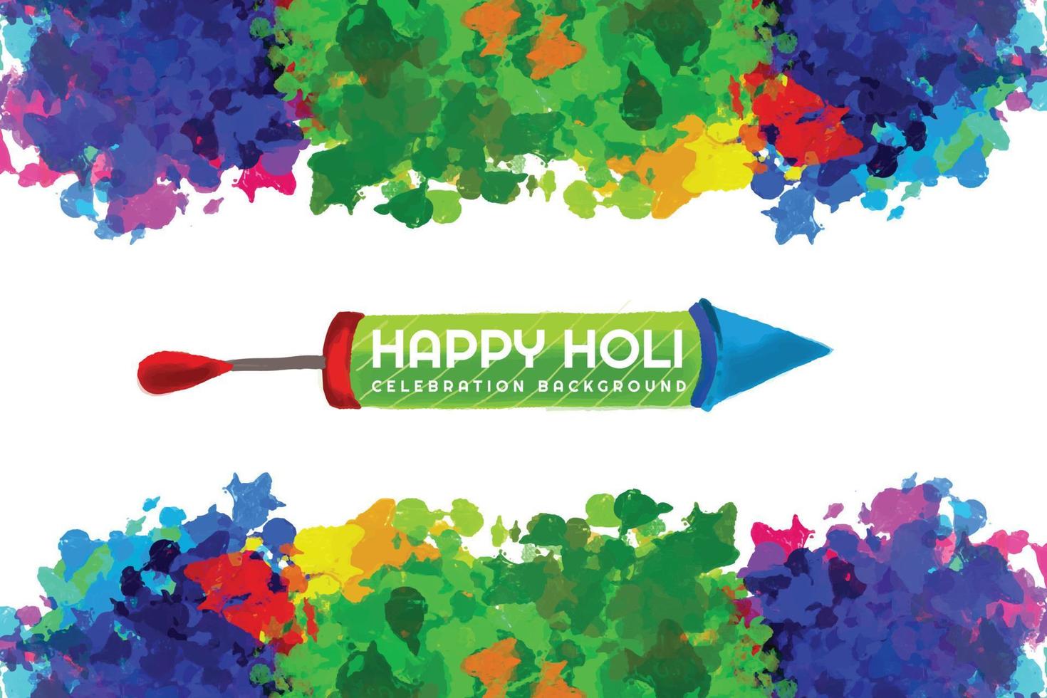 indisk holi traditionell festival av färger firande kort bakgrund vektor