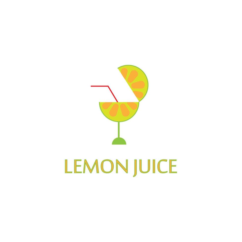 citron- juice med glas begrepp vektor