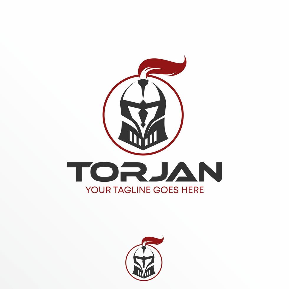 hjälm trojan viking spartansk främre sida med hår bild grafisk ikon logotyp design abstrakt begrepp vektor stock. kan vara Begagnade som en symbol relaterad till kämpe eller riddare.