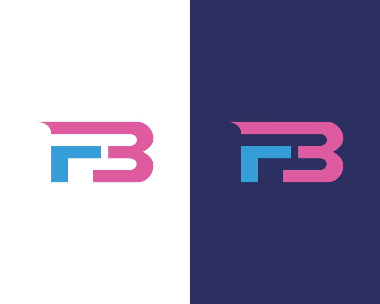 fb f b brev logotyp design kreativ ikon modern vektor