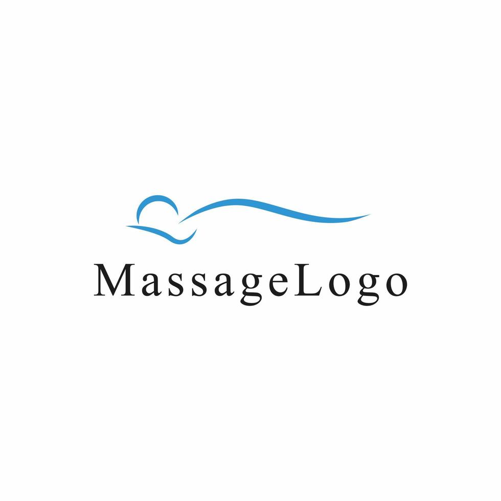 massage, terapi, avkopplande, kropp spa, ortopedisk ryggrad logotyp design mall vektor