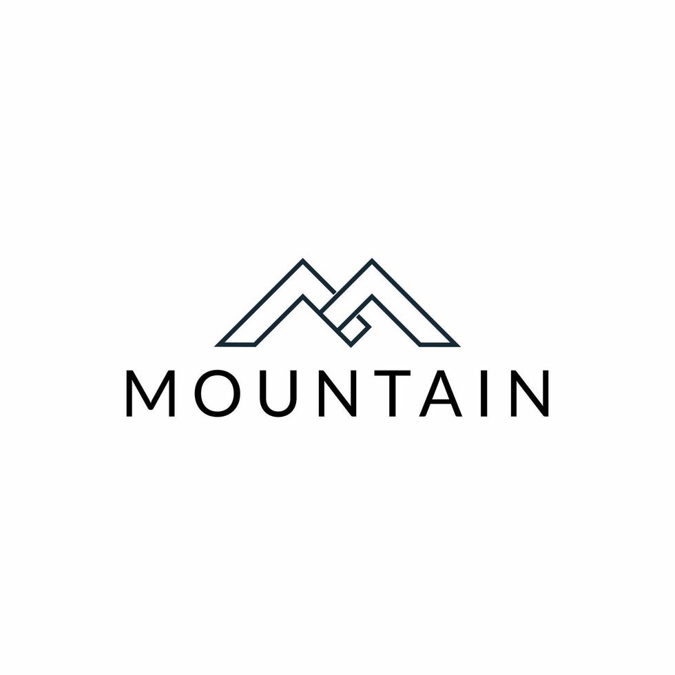 minimalistisch Berg Brief m Logo Design Vorlage vektor